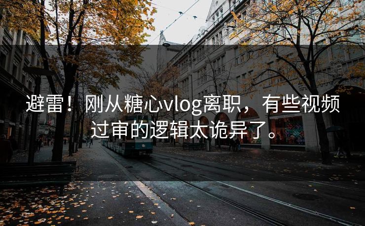 避雷！刚从糖心vlog离职，有些视频过审的逻辑太诡异了。